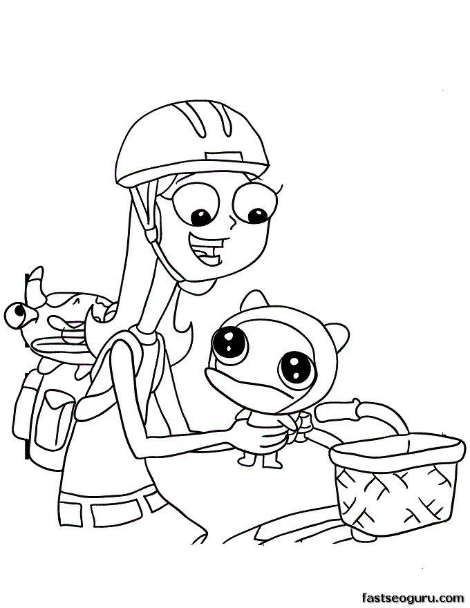 Printable Phineas and Ferb Candace and Meap Coloring Pages